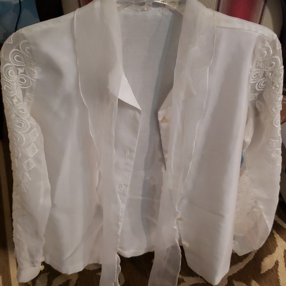 Sheer nice white  blouse
